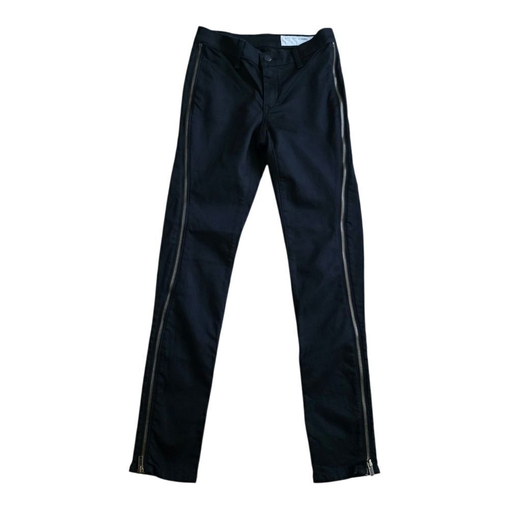 Rag & Bone/Jean Black Denim Side Zipper Jeans 25